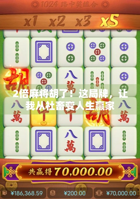 2倍麻将胡了！这局牌，让我从社畜变人生赢家
