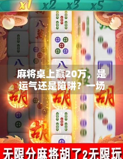 麻将桌上赢20万，是运气还是陷阱？一场胡牌背后的财富密码与人性博弈