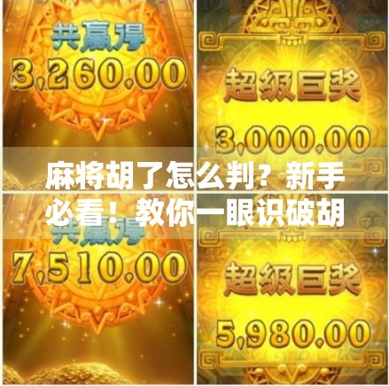 麻将胡了怎么判?新手必看!教你一眼识破胡牌真相,不再被老手套路! 麻将胡了怎么判?新手必看!教你一眼识破胡牌真相,不再被老手套路!