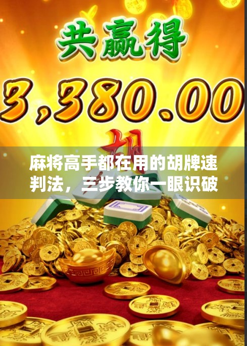 麻将高手都在用的胡牌速判法，三步教你一眼识破是否胡了！